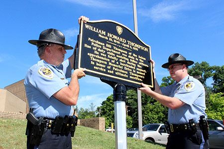Thompson Memorial Drive is named in memory of Patrolman Thompson.