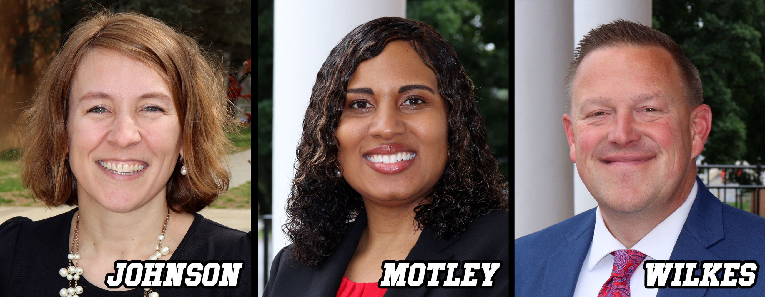 Andrea Johnson, Kenya Motley and Chris Wilkes